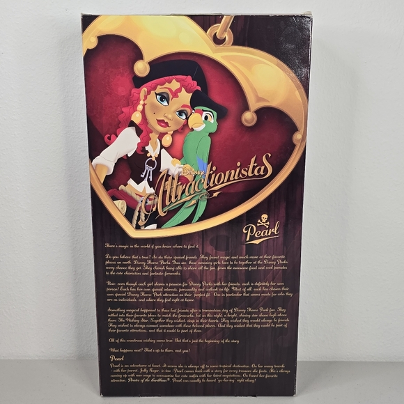 Disney Doll Pirates Of Caribbean Collectable Pearl Attractionistas 12" Authentic - Picture 6 of 15